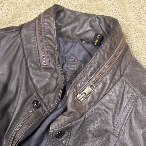Bertini Men's 40 Dark Brown Leather Classic Bomber Jacket - Picture 4 of 10